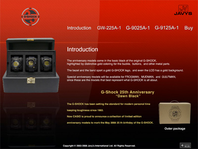 G-Shock: 25th Anniversary - Dawn black Watch Series