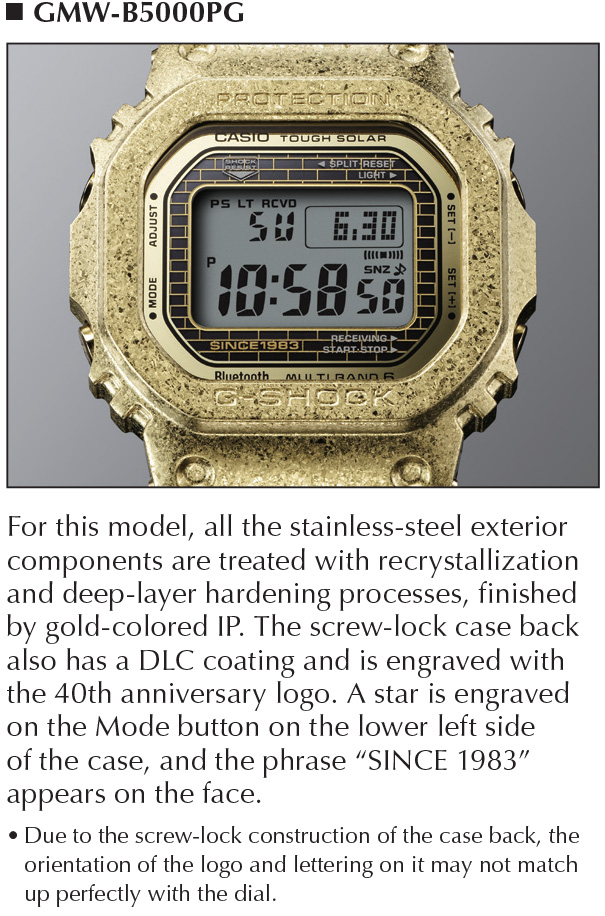 PROJECT TEAM TOUGH - 40th Anniversary Models - G-SHOCK 40th Anniversary 