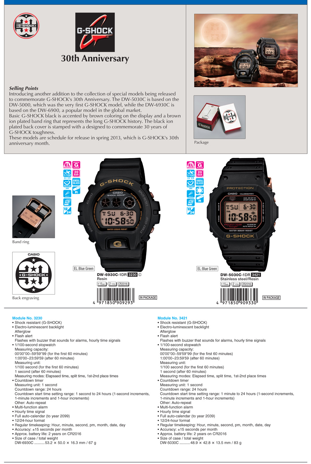 NPR G-Shock 30th Anniversary Limited Edition 3rd Release - DW