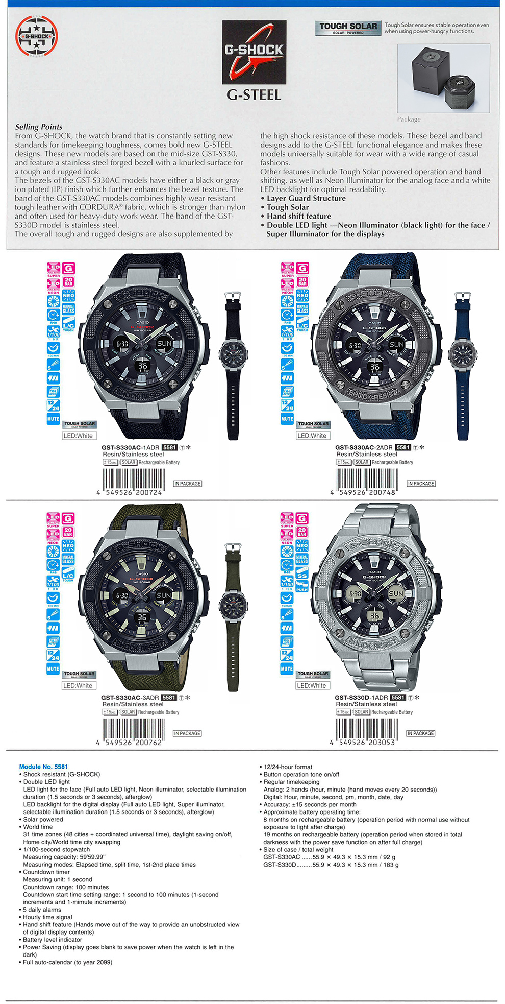 G shock gst sales s330d